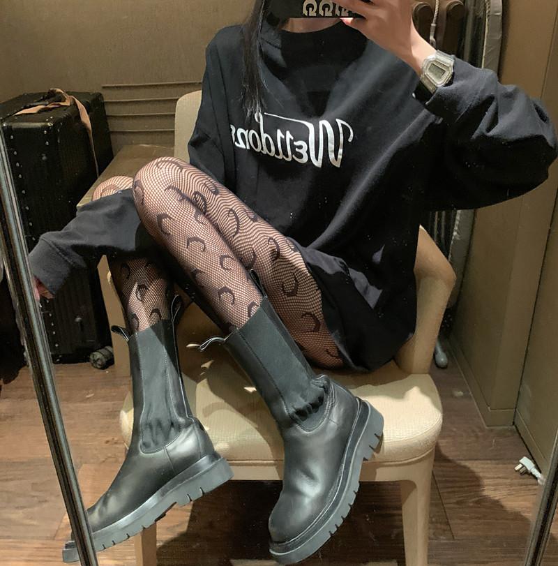 Internet Celebrities Letter Pantyhose Leggings, Moon Stockings Fishnet Stockings Leggings