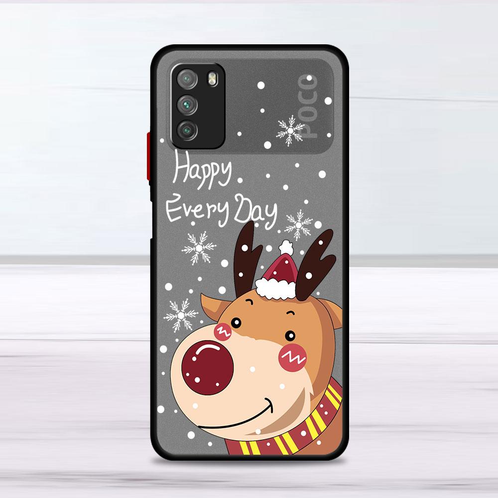 Snow Merry Christmas Case For Xiaomi Mi Poco X3 NFC M3 11 10 12 9T 11T 10T Pro Note 10 Lite Matte Hard Phone Covers