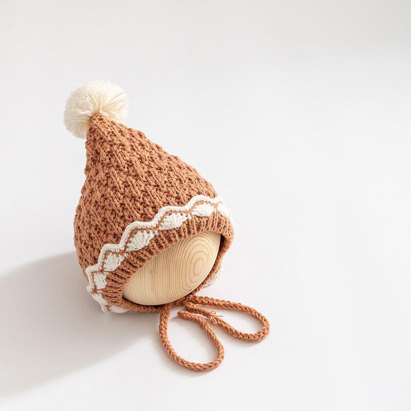 Korean Winter Princess Hat: Cute, Thickened Knit Wool with Ear Protection for Girls