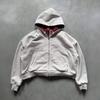 Karierter Y2K Zip-Up Doppelseitiger Cardigan Hoodie für Herbst/Winter – Unisex Streetwear Sweatshirt