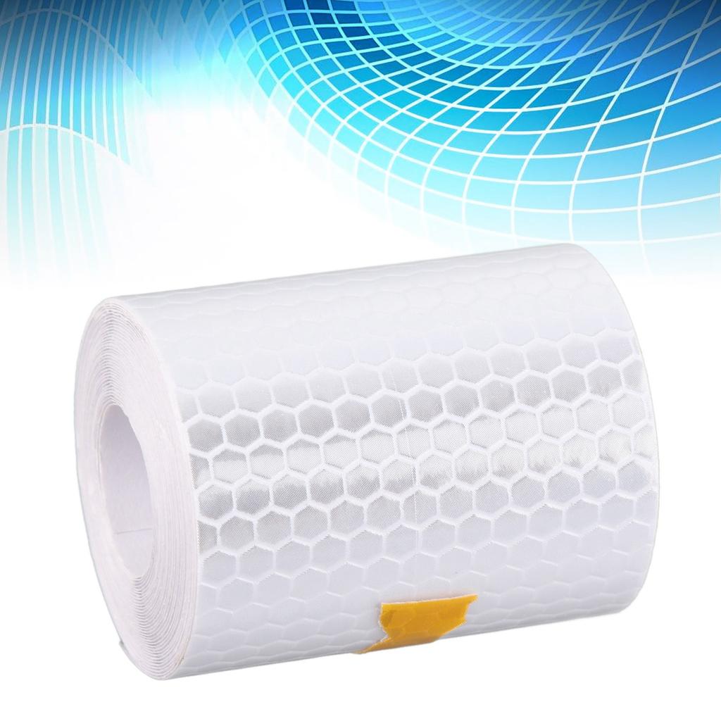 3 Meter * 5cm Car Body Reflective Tape Strip Stickers Safety Warning Decal Trim (White)