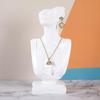 Stylish Neck Model Stand Necklace Showcases Stand Earrings Holder Resin Texture