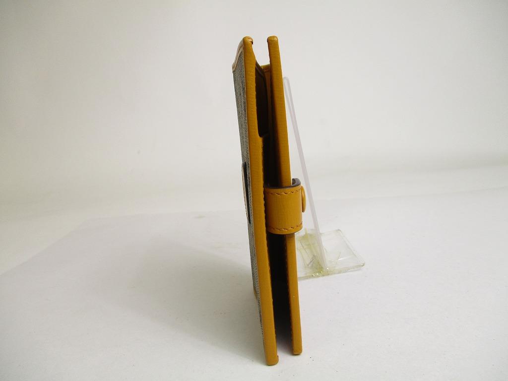 Authentic GUCCI GG Supreme Orchre Leather Passport Holders #a370   Refurbished