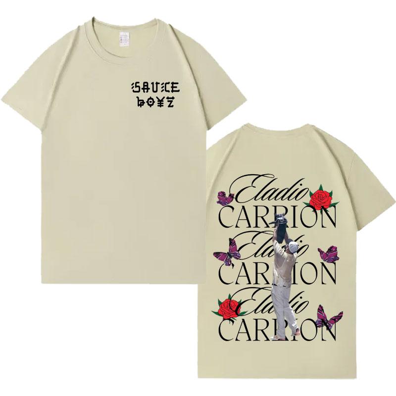 Rapper Eladio Carrion Album Tour Teenagers Tee Mens Womens Oversized Graphic Casual Gothic Humor High Quality Tshrits Fans Gift