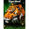 3000PCS The King of Beasts Tiger Head Model Building Blocks DIY Animal Construction Set Bricks Home Decor Gift For Friend