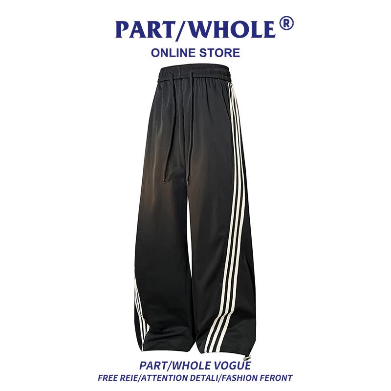 Men s Loose Fit Three-Stripe Parachute Cargo Pants 3XL