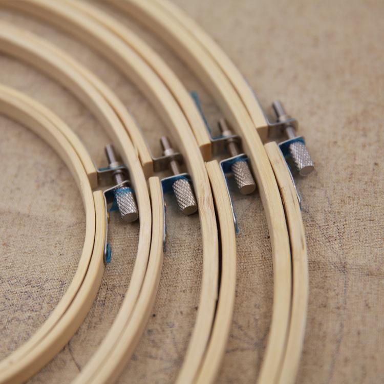 DIY Cross-Stitch Bamboo Embroidery Hoop for Handmade Crafting
