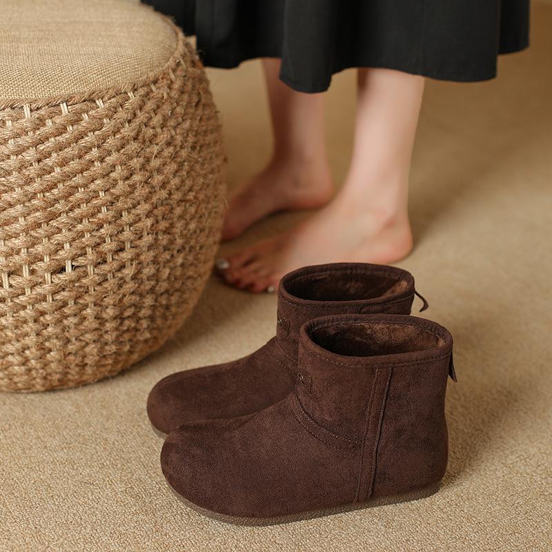 

Женские короткие ботинки, новинка ранней осени, тонкие замшевые ботинки Майяр, женские ретро ботинки Мартин на плоской подошве 40 кофейный