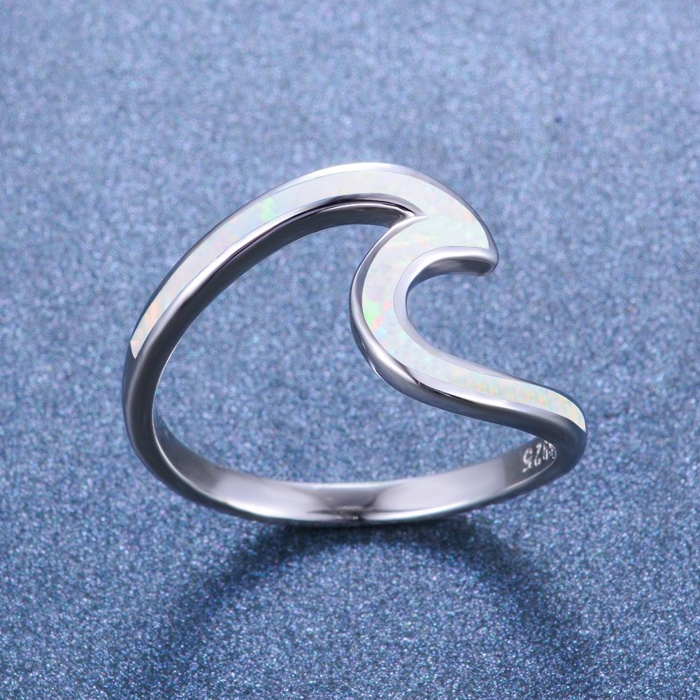 European and American Fashion Creative Design White 2 Shape Versatile Ring