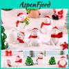 Cheerful Christmas Tree Santa Claus Snowman Ornaments Beautiful Miniature Garden Decor For Holiday Joy And Cheer