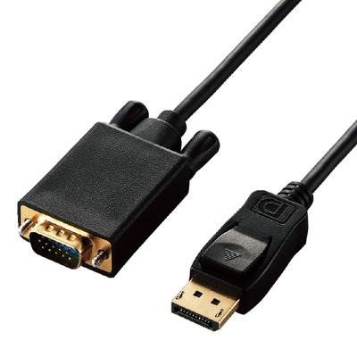 Elecom DisplayPort auf VGA Konvertierungskabel, 1,0 m, Schwarz, CAC-DPVGA10BK