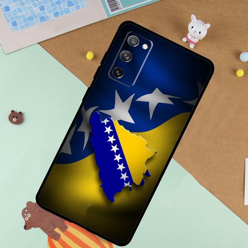 Bosnia Flag Soft Case For Samsung Galaxy S24 Ultra S9 S10 S20 S22 S23 Plus S21 FE S25 Ultra Funda Cover