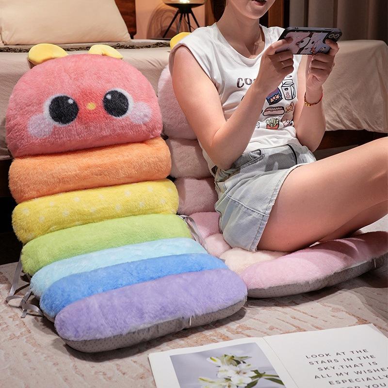 Autumn And Winter Thickened One-Piece Seat Cushion Lazy One-Piece Butt Cushion Office Cat Claw Cushion Caterpillar Plush Chair Cushion