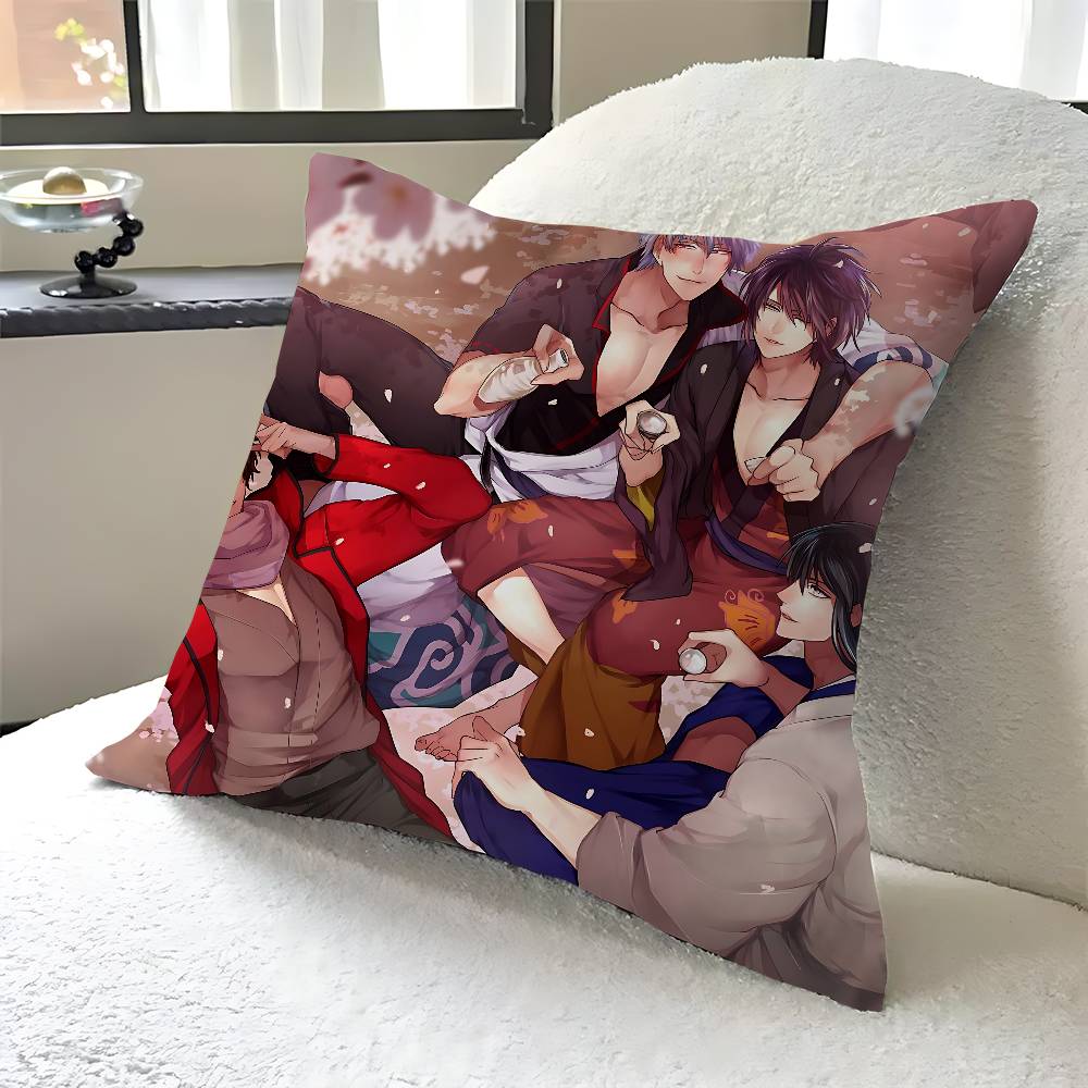 Anime Gintama Pillow Cover Sofa Cushion Cover Home Room Decoration Children Gift