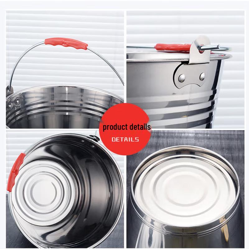 SIFAR Thickened Stainless Steel Portable Water Bucket
