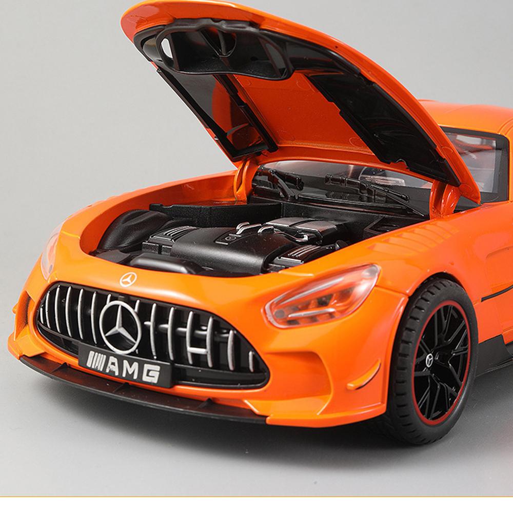 1/18 Scale Benz AMG GT Black Series Diecast Car Model with  Sound and Light, Pull Back Toy Car Model for Kids Adult Collection Gift