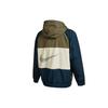 Nike Letter Logo Print Colorblock Hooded Jacket Men Jackets Olive-Green DX6311-222