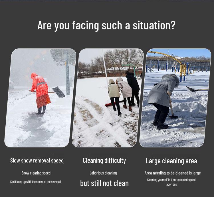 Jiaolong Spiral Snow Sweeper: Efficient Hand-Push Road Snow Removal Equipment