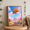 Disney Halloween Pumpkin Flying Car Candy Land Digital Oil Painting Art Painting Handmade Diy Home Decorations