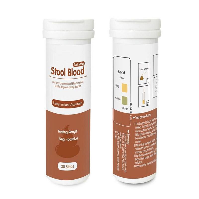 

Тест-полоски для анализа кала 30 штук Мониторинговые аналитические бумажные полоски Быстрый тест на скрытую кровь в кале Безопасная тест-бумага для анализатора Для CHINA