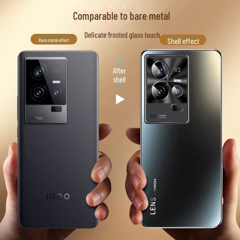 Metal Lens Protective Cover for Iqoo11pro and Iqoo12, High-end Frosted Design for Business Use.