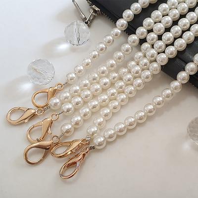 Abnehmbarer Anti-Verlust-Perlentaschengurt, universeller Handtaschengriff, DIY-Geldbörsenersatz, lange Perlenkette, Taschenzubehör