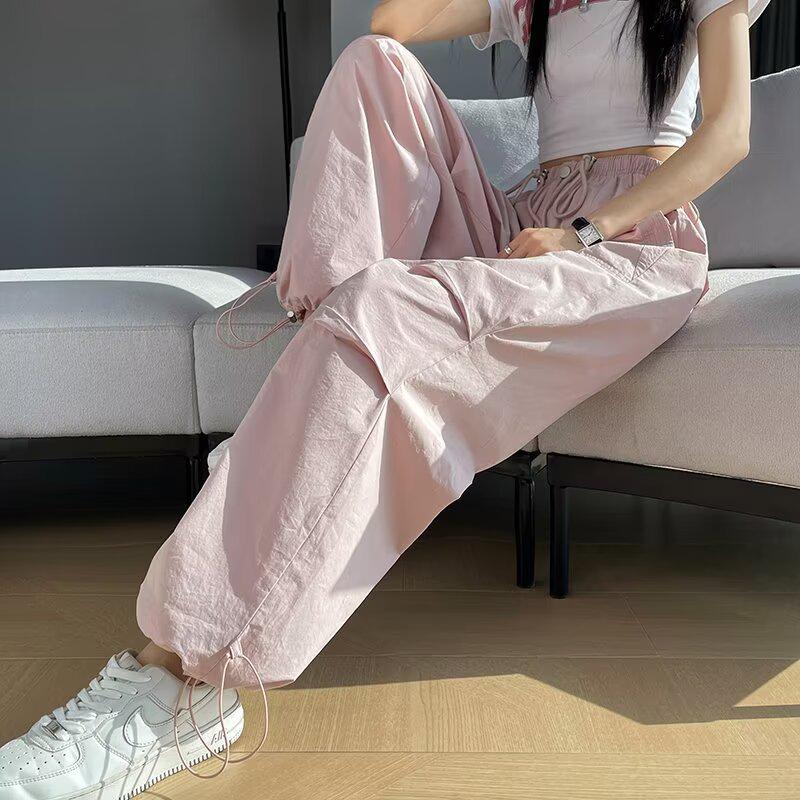 

American Style Women s Quick-Drying High Waist Casual Wide-Leg Work Pants, Summer 2026 Edition. L рожевий