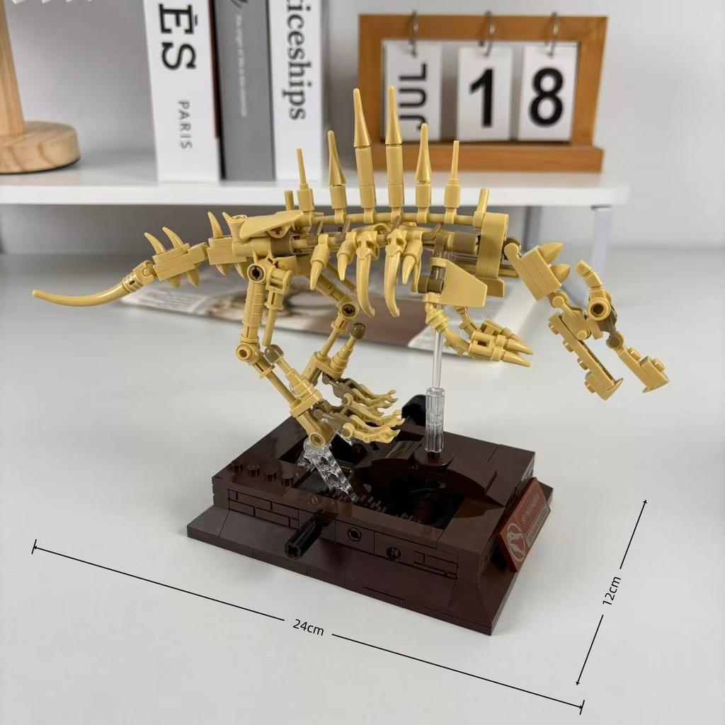 Creative Dinosaur Skeleton Model Building Blocks, Sabre-Toothed Dinosaur Building Block Assembly Set, Collectible Display Piece For Model Enthusiasts