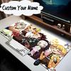 Custom Name Mouse pad Anime Slayer Characters Mouse Pad Desk Mat, Non-Slip Rubber Backer Pad For Computer Notebook Gaming Mouse Pad Birthday Gift