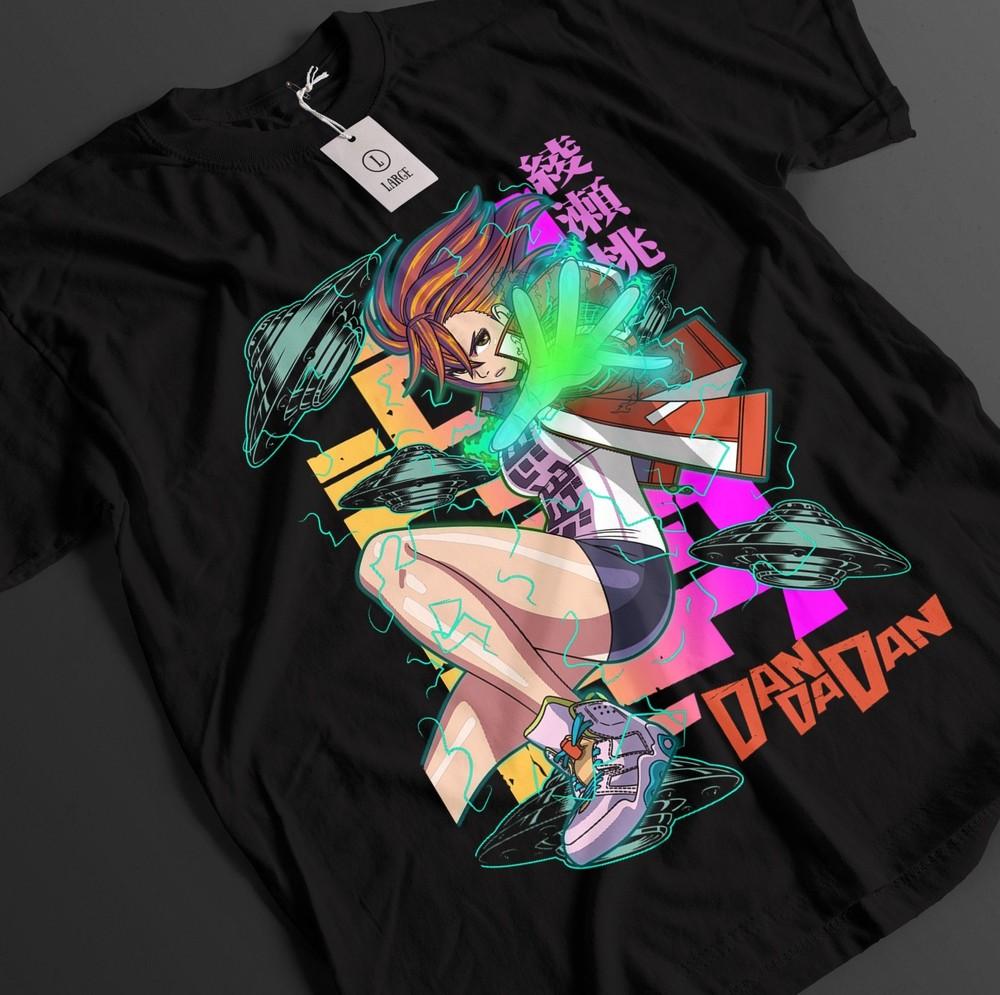 

Футболка Dandadan Футболка Окарун Футболка Момо Сэйко Аясэ Топ Айра Турбо Бабушка Унисекс Футболка XL