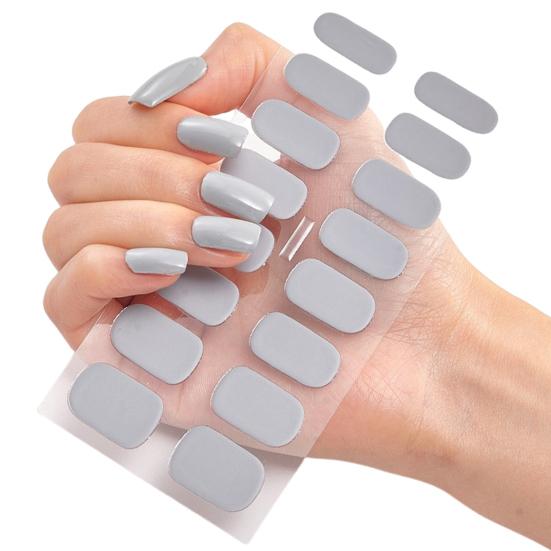 1 Set Gel Nail Strips Full Wrap Stickers Self Adhesive Art Decals Easy Removal Nail Stickers for Strengthening Nails
