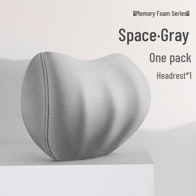 Cloud-Like Suede Memory Foam Headrest & Lumbar Support: Breathable Universal Car Cushion & Neck Pillow