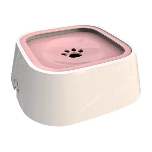 1.5L Pet Dog Bowls Floating Not Wetting Mouth Cat Bowl No Spill Drinking Water Feeder Plastic Portable Dog Bowl