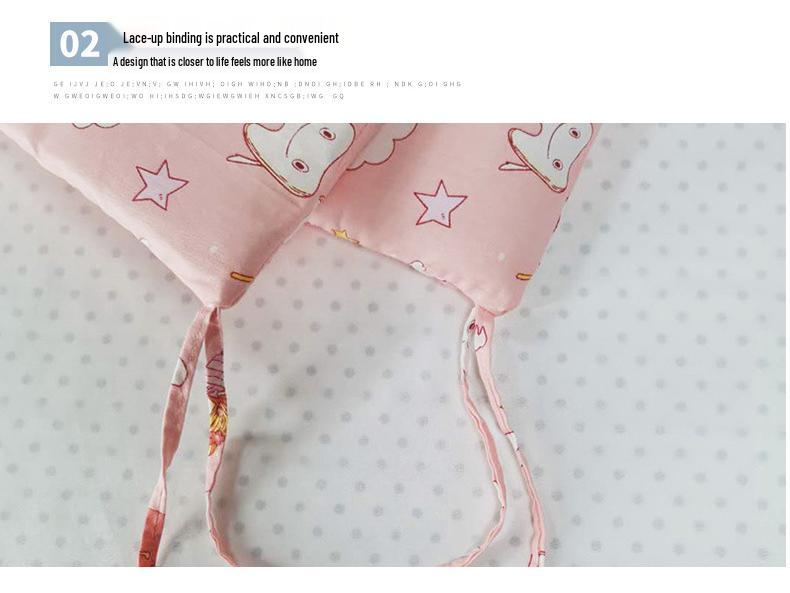 Cotton Baby Anti-Collision Crib Bumper Pad - Removable & Washable, Anti-Pinch Design for Newborns