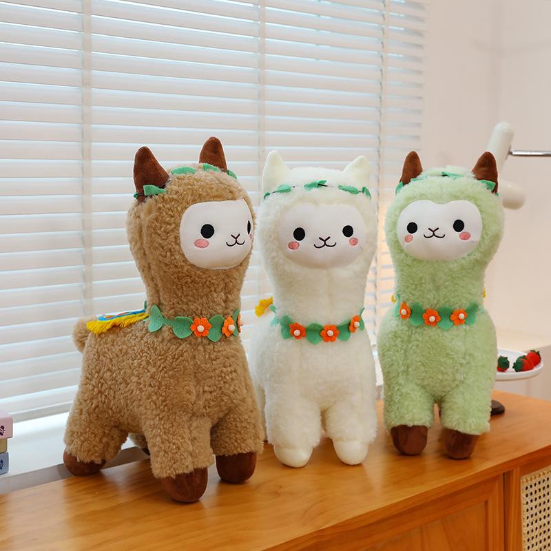 New Garland Alpaca Plush Toy Cartoon Beast Lamb Doll Large Size Children's Rag Doll