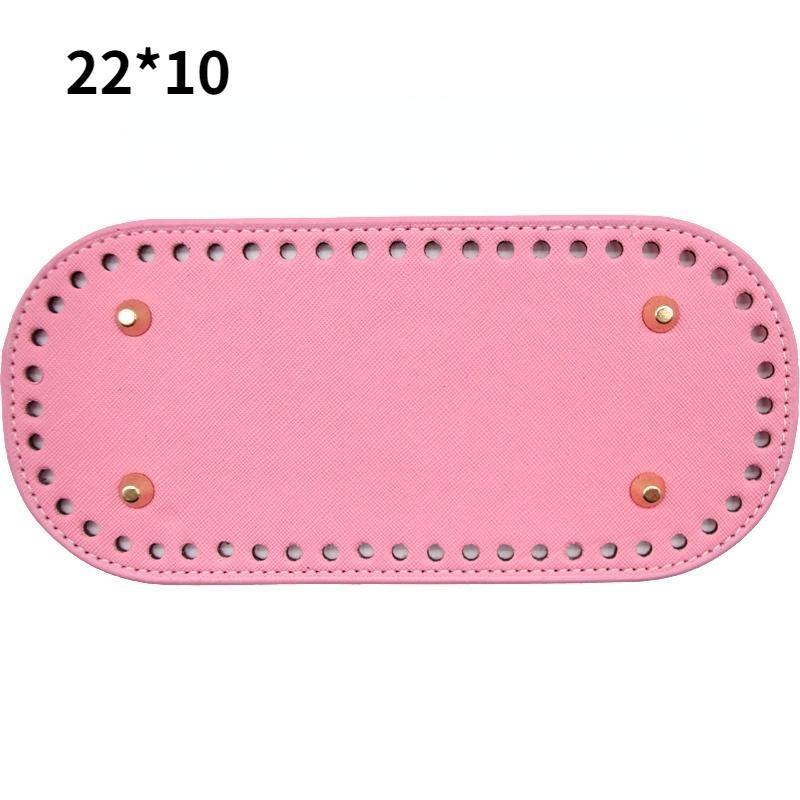 High Quality Oval Round Bottom for Knitted Bag Leather Bag Accessories Handmade Bottom with Holes Diy Crochet Bag Bottom