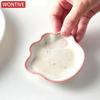Prato de Gatinho Fofo Japonês para Degustação Cerâmica Desenho Animado Prato de Sobremesa Molheira para Soja Molho de Frutas Tigela para Tempero Pratos de Mergulho Domésticos