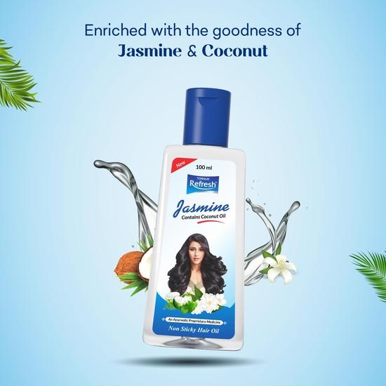 Torque's Refresh Jasmin-Kokosnuss-Haaröl - 100 ml | Für starkes, langes und glänzendes Haar | Nährt die Kopfhaut - 4er-Pack