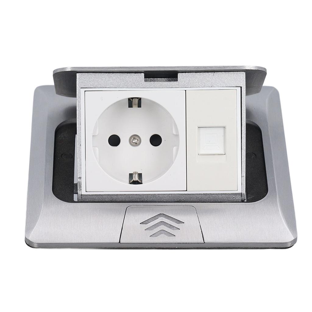Popup Floor Electrical Outlet Box Professional Recessed Hidden Socket European Style Popup Cover