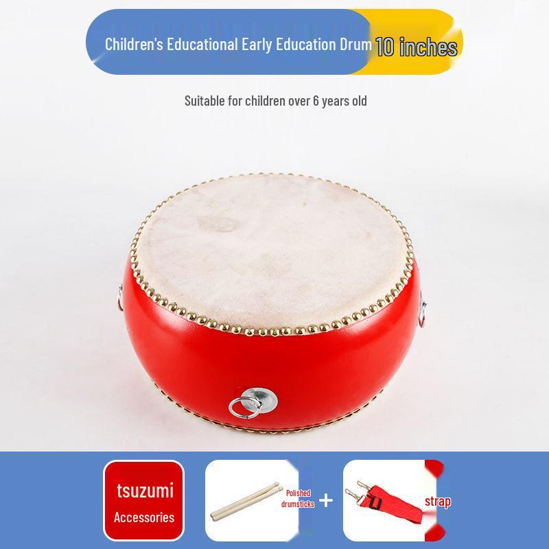 Kogane Inch Cowhide Drum: Children's Small Drum and Percussion Instrument.