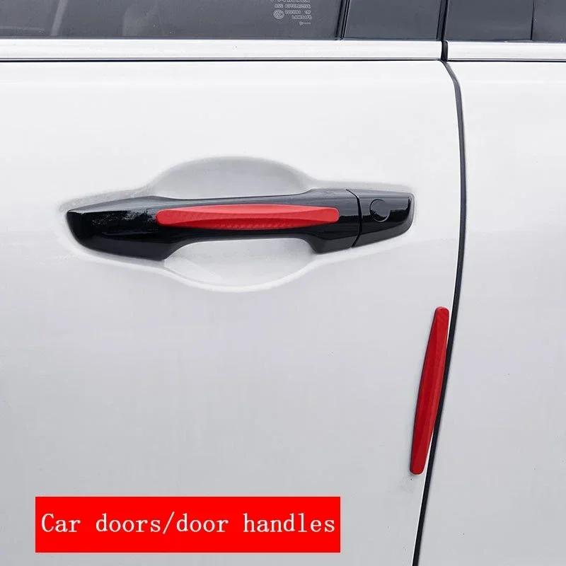 4/6PC Car Bumper Guard Strip Anti-collision Protection Self-adhesive Decorative Anti-scratch Sticker Car Crash Bar
