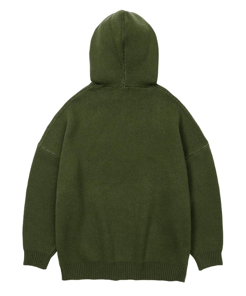 AJOBYAJO [Pba] Dbof Wool Knit Hoodie [Khaki]