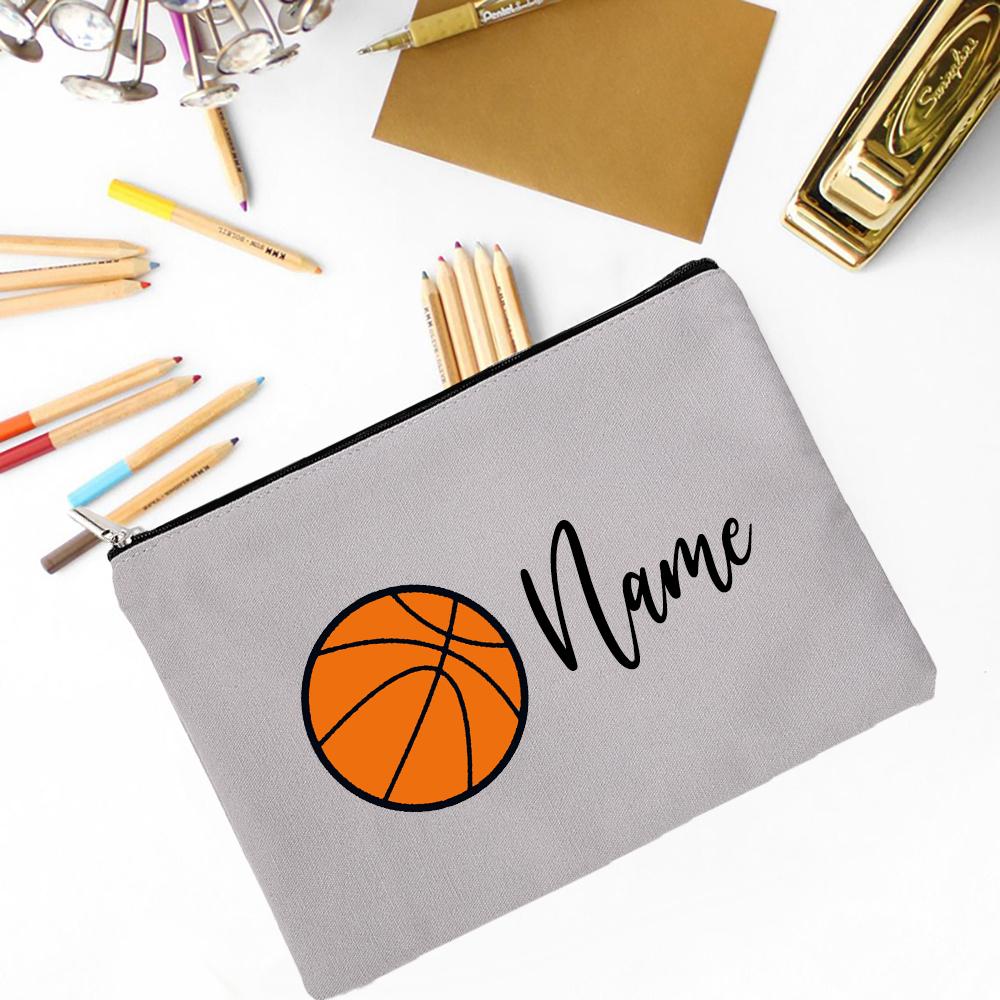 Personalised Football Pencil Bag Custom Name Pencil Case School Stationery Supplies Storage Bags Christmas Birthday Gift for Kid