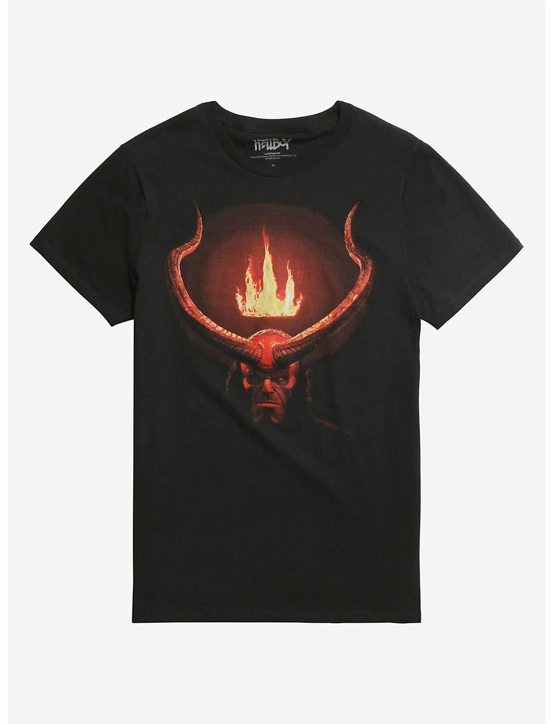 Hellboy Flaming Crown T-Shirt, XS S разноцветный