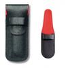 Victorinox Swiss Army Victorinox Noir Étui En Cuir Avec Rabat Doublé Boucle / Rouge