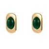 GEMCHIC Women's Retro Geometric Oval Stud Earrings Fashion Gold Tone Resin Statement Jewelry