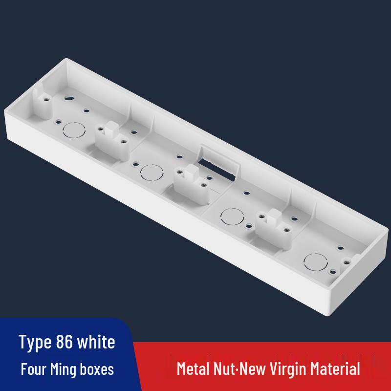 Universal PVC Type 86 Thickened Surface Mount Switch & Socket Junction Box, Double/Triple