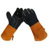 1 Pair Cowhide Leather Leather Welding  Gloves Anti-Heat Welder Gloves Work Safety Glove  Garden