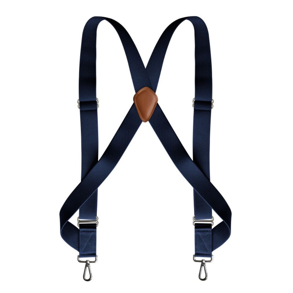 Retro Leather Suspenders Metal Clip Suspender Clip Simple Suspenders for Men Gift