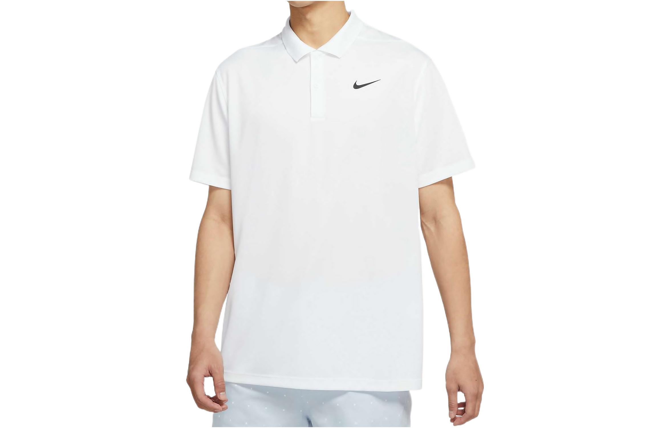 Nike Polo Shirts Men s White Polo Collar Moderate Straight Fit DH0823-100 M